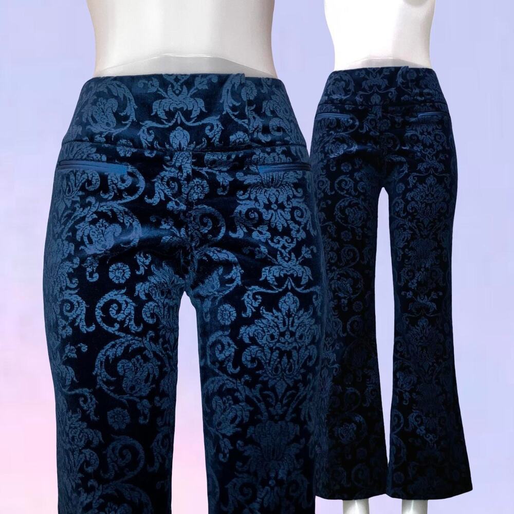 Vintage 90s y2k brocade patterned flare pants whimsygoth